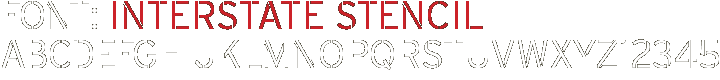 font interstate stencil