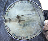 pete seeger old banjo pic redrawn and colored