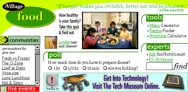 iVillage web design 5
